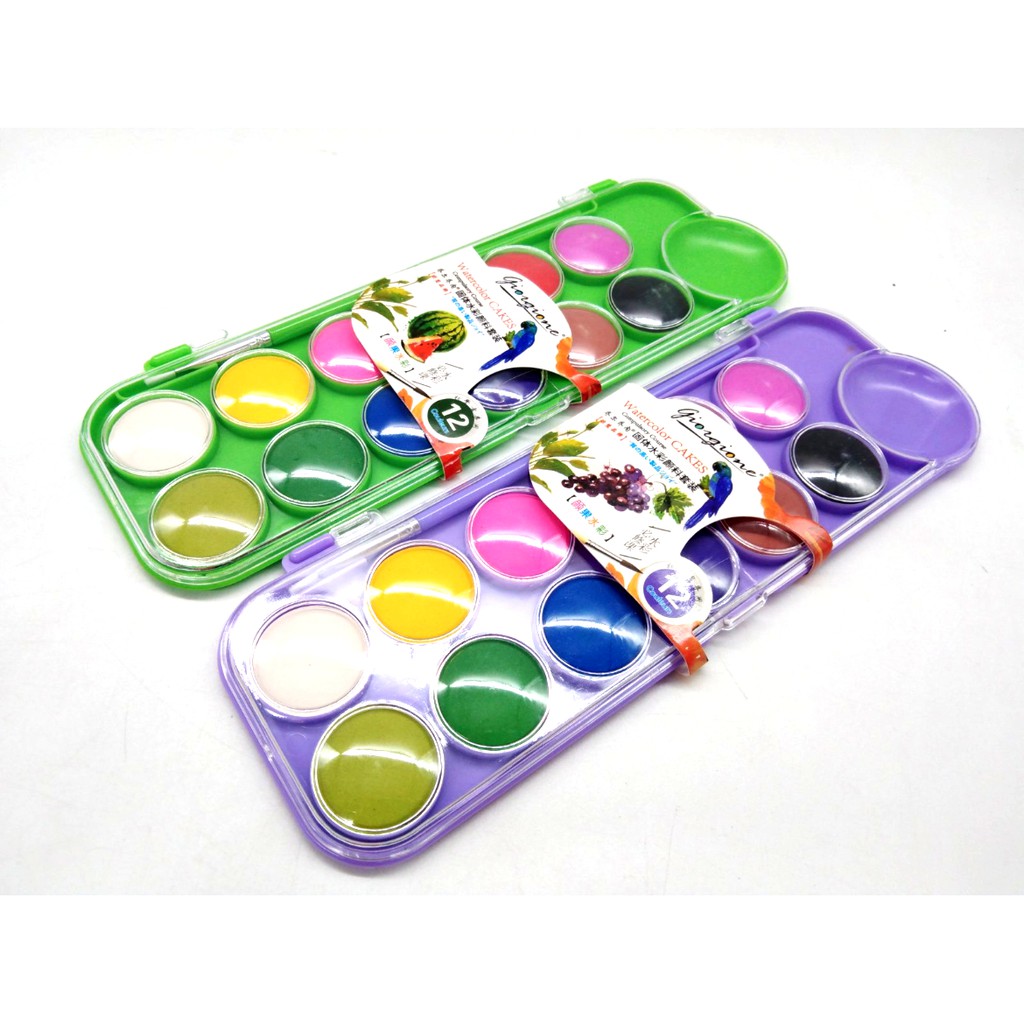 Watercolor cakes Solid Water Color Set Shopee Philippines