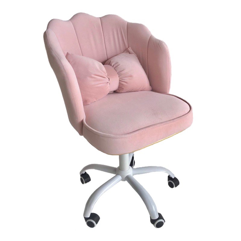 Pink suede best sale desk chair