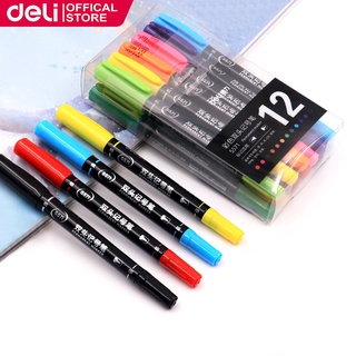 Deli Fineliner Pens Washable Neutral Color Marker pen for school