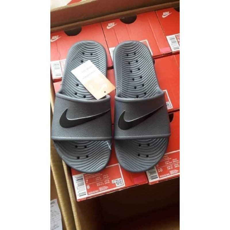 Nike kawa hot sale shower grey