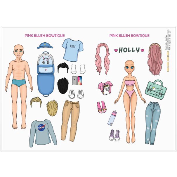 Boy paper clearance doll