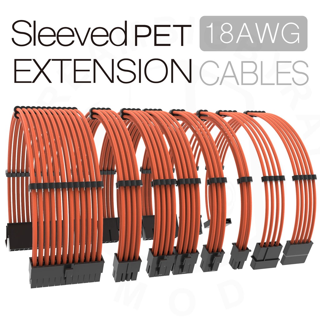 sleeved pc psu extension cable 30cm gpu cpu sata ide cables | Shopee ...