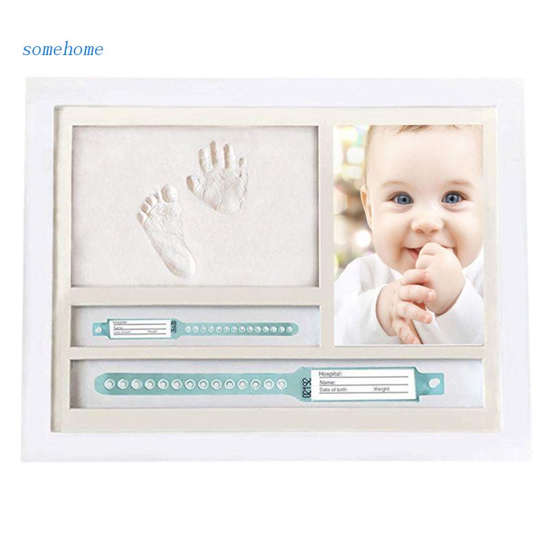 SOME Baby Foot and Hand Print Baby Keepsake Frame 012 Months Pictures