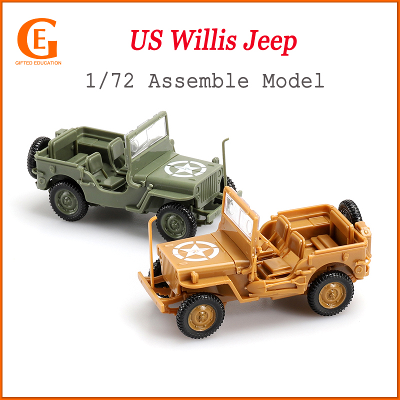 1/48 Assemble Model US Willys Jeep WW2 Military Vehicle Model