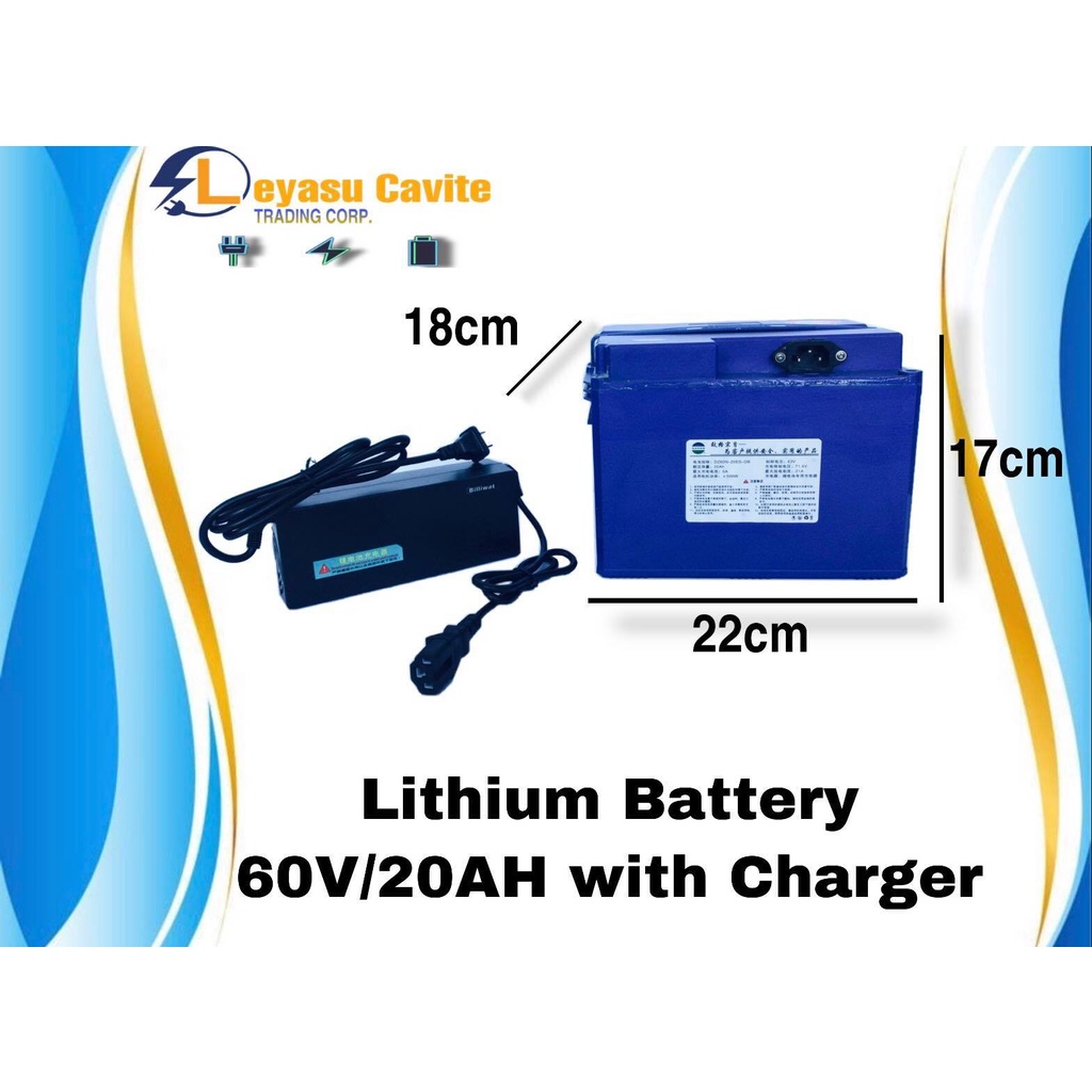 Lithium Battery with Charger 60V/20AH for Electric Bike( 1 pc)