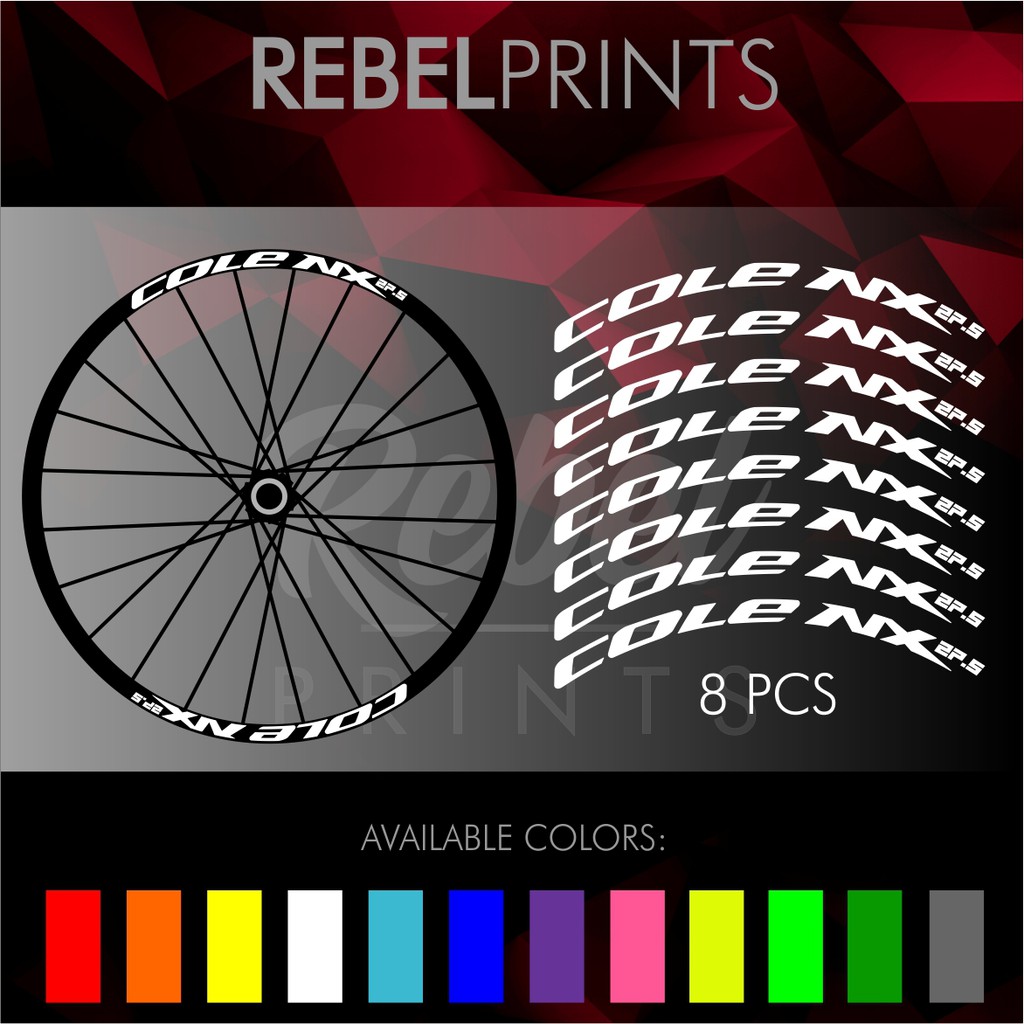 COLE NX Custom Wheel Rim Stickers for Mountain Bike Shopee Philippines