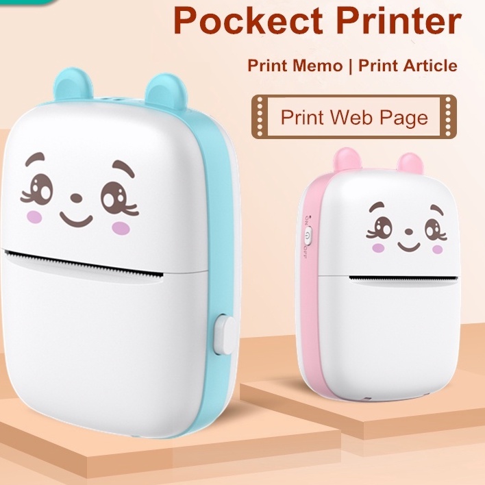 READY STOCK Mini Portable Thermal Printer Paper Photo Pocket Thermal ...