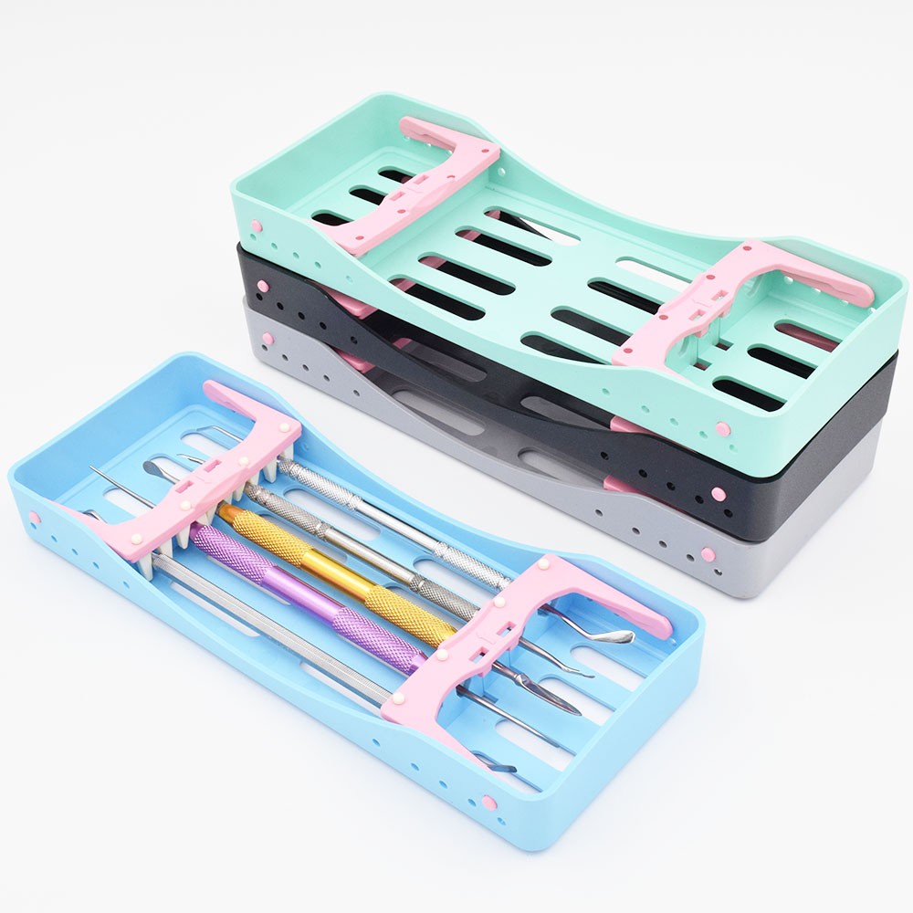 Rack Sterilizzazione Strumenti Dentali 2 Cassette Per Sterilizzazione Autoclave Dentale Tedesca Vassoio