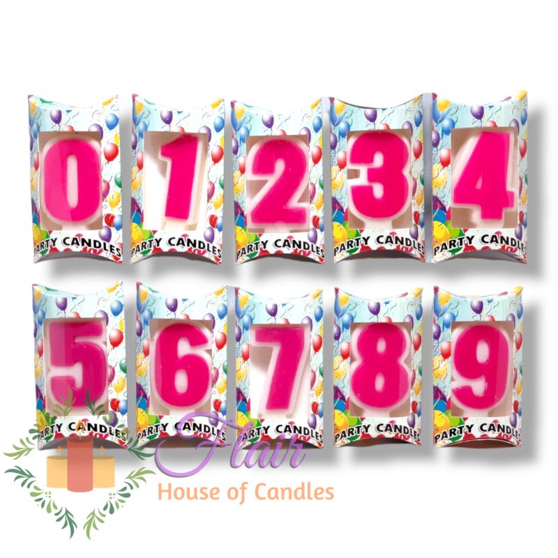 Flair Pink Birthday Party Number Candle Cake Topper Candle Smokeless ...