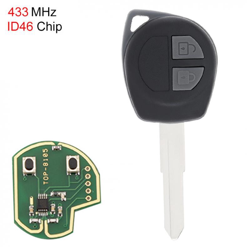 433MHz 2 Buttons KBRTS004 Keyless Uncut Flip Car Remote Key Fob with ...