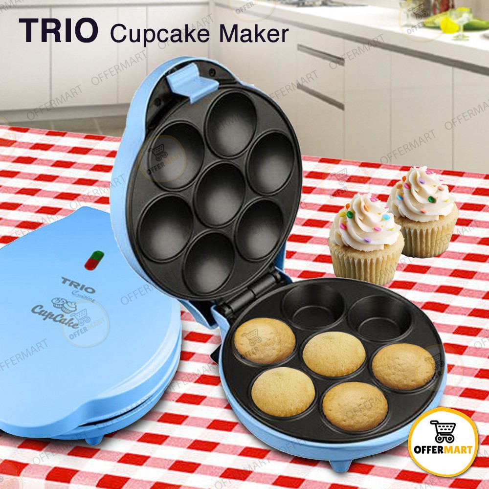 Trio Cupcake Maker TCC237 Blue Muffin Mini Cake Acuan Kuih Akok Burner