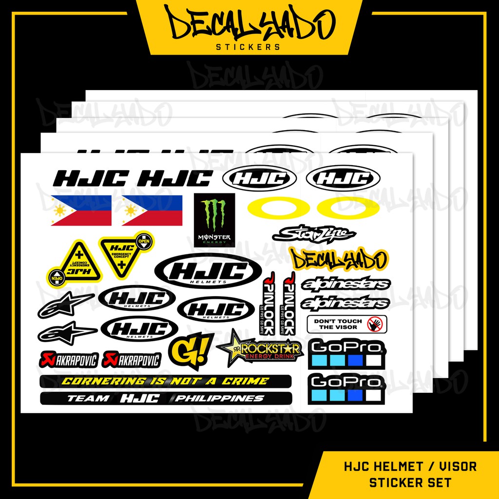 Hjc store helmet sticker