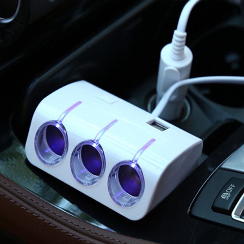 Car and truck pipe splitter with 3 pipe ports, 2 usb charging ports ...