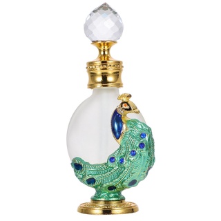1pc Peacock Design Perfume Bottle Creative Essential Oil Bottle Liquid  Holder 