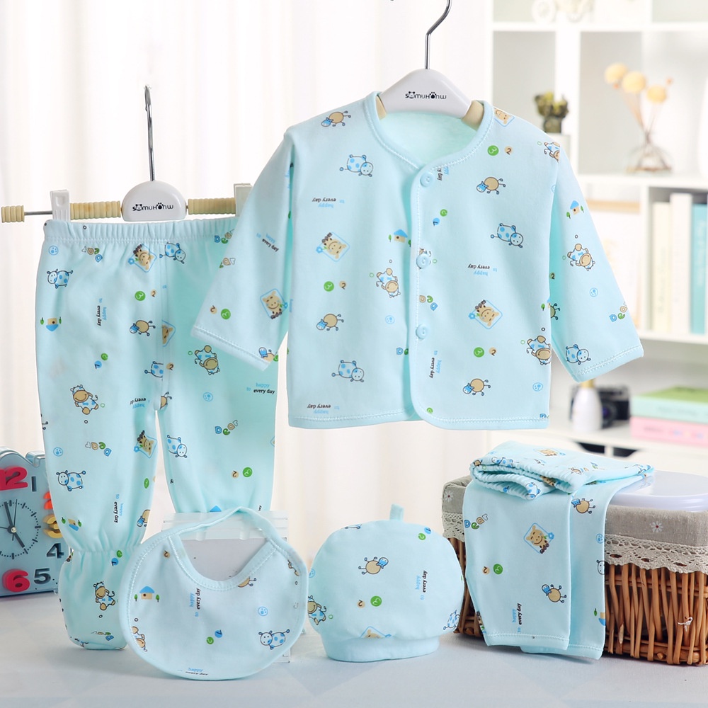 5pcs newborn set clothes for receiving newborn and infants with soft ...