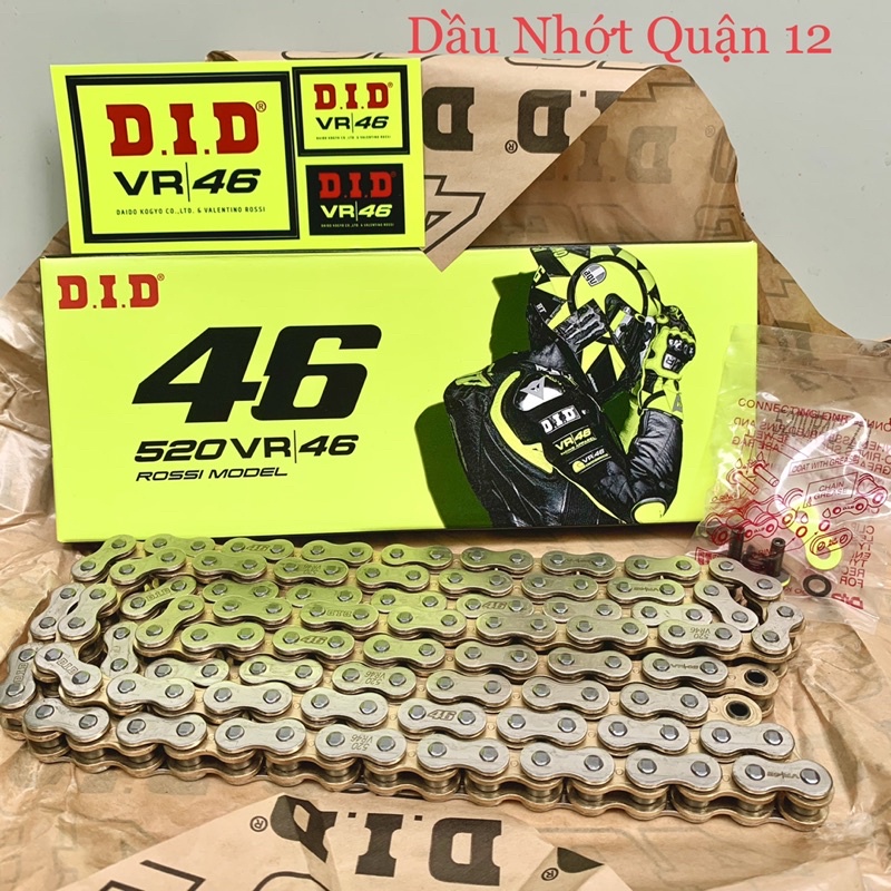 Chain - Moto Chain PKL D.I.D 520 VR46 - 525 VR46 Silver & Gold Version ...