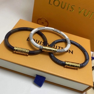 LV L Donkey's New Blue Sky White Clouds Cuban Bracelet Necklace Small Lv &  Incklv Blue Gradient Coup