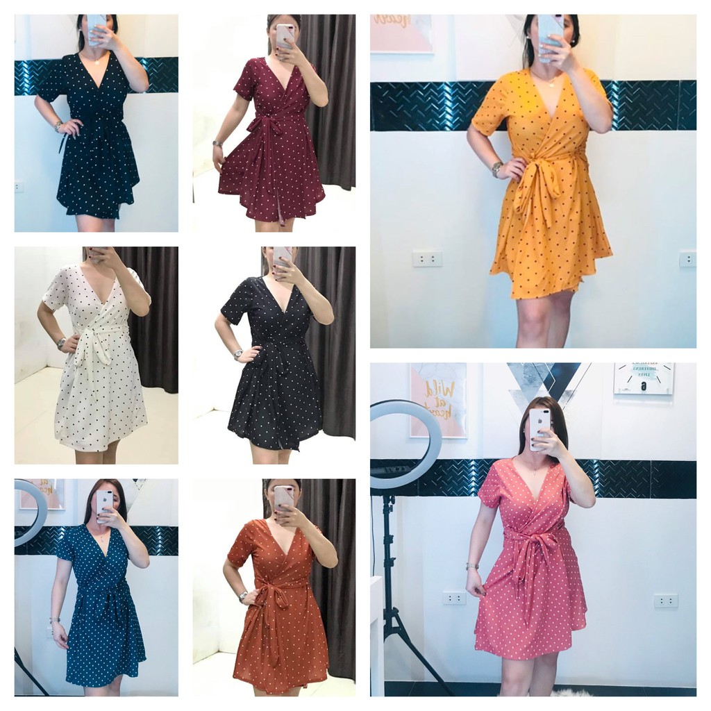 WRAP AROUND STRIPES AND FLORAL DRESS Shopee Philippines