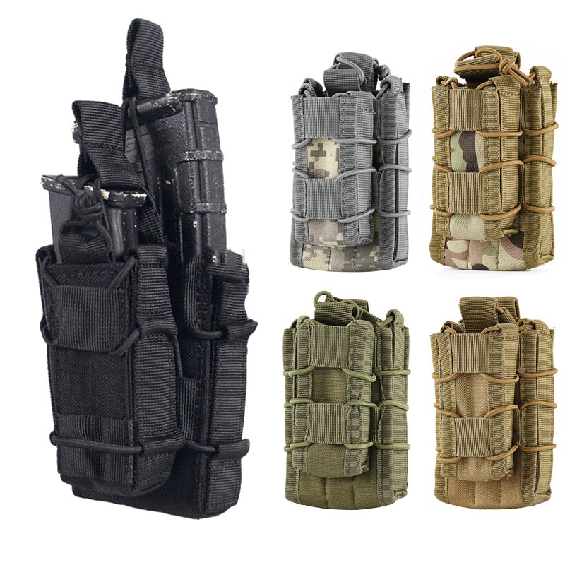 Tactical Molle Magazine Pouch Bag for M4 M14 AK Airsoft Open Top Rifle ...