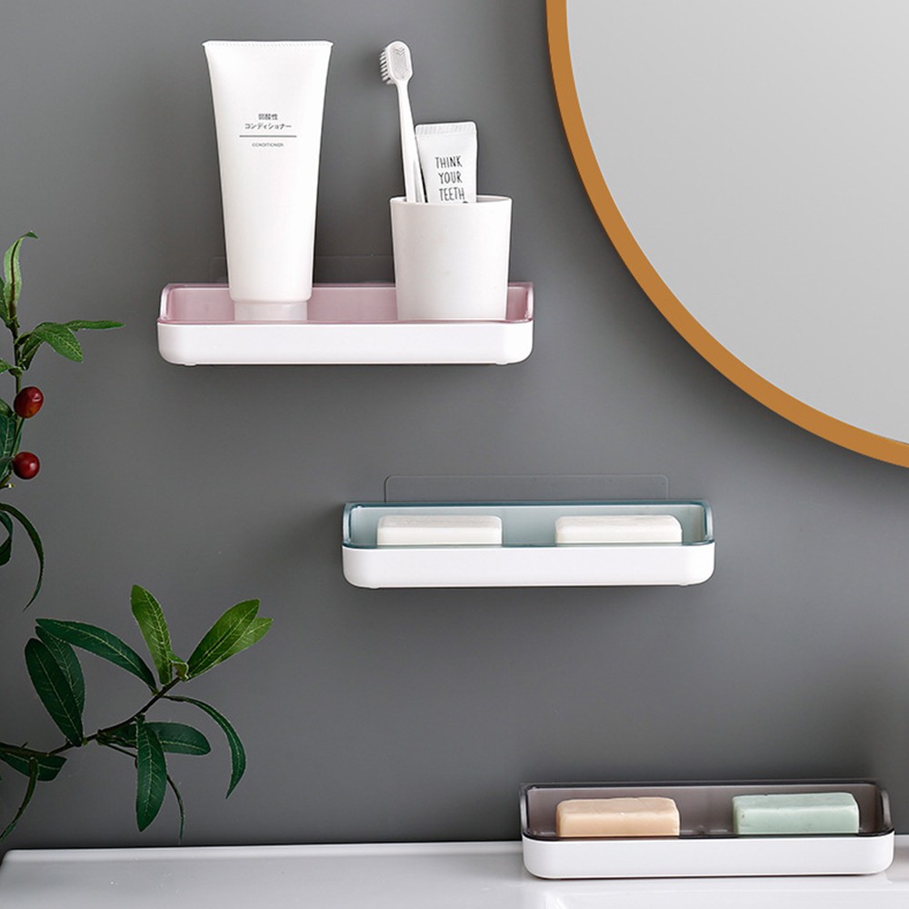 Bathroom Double Drainage Hanging Soap Dish Holder Case Tray Shelf ...