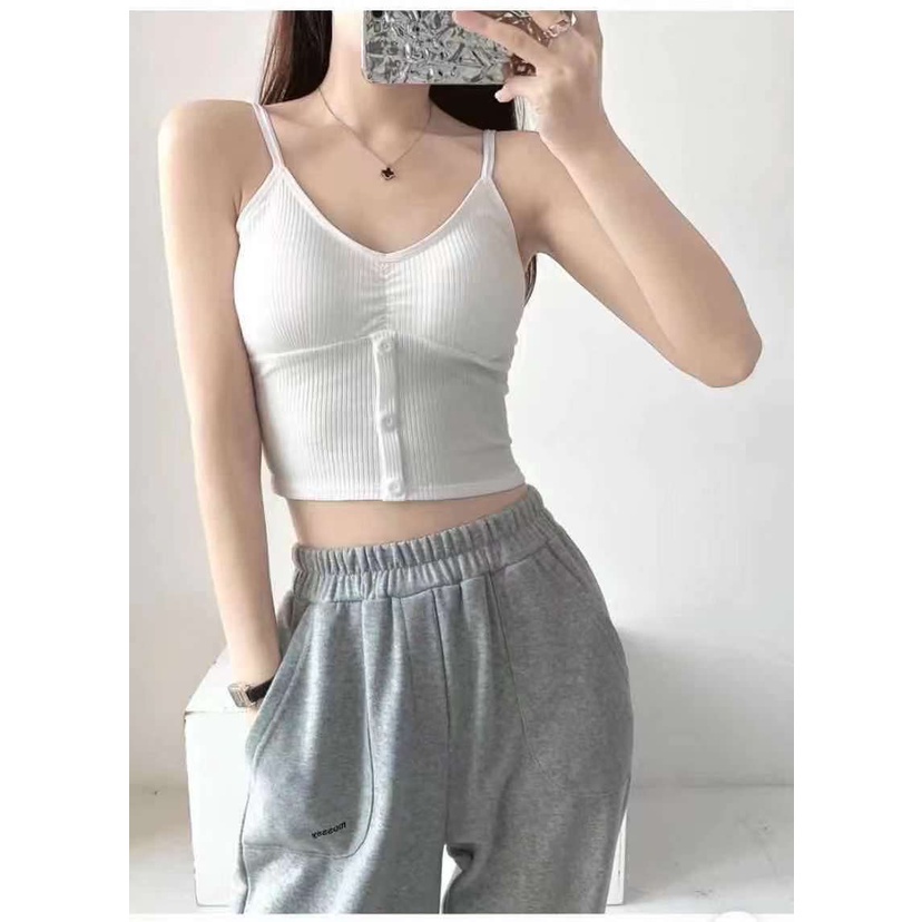 Sando Type With Padding And Button Design Bralette For outdoorwear ...