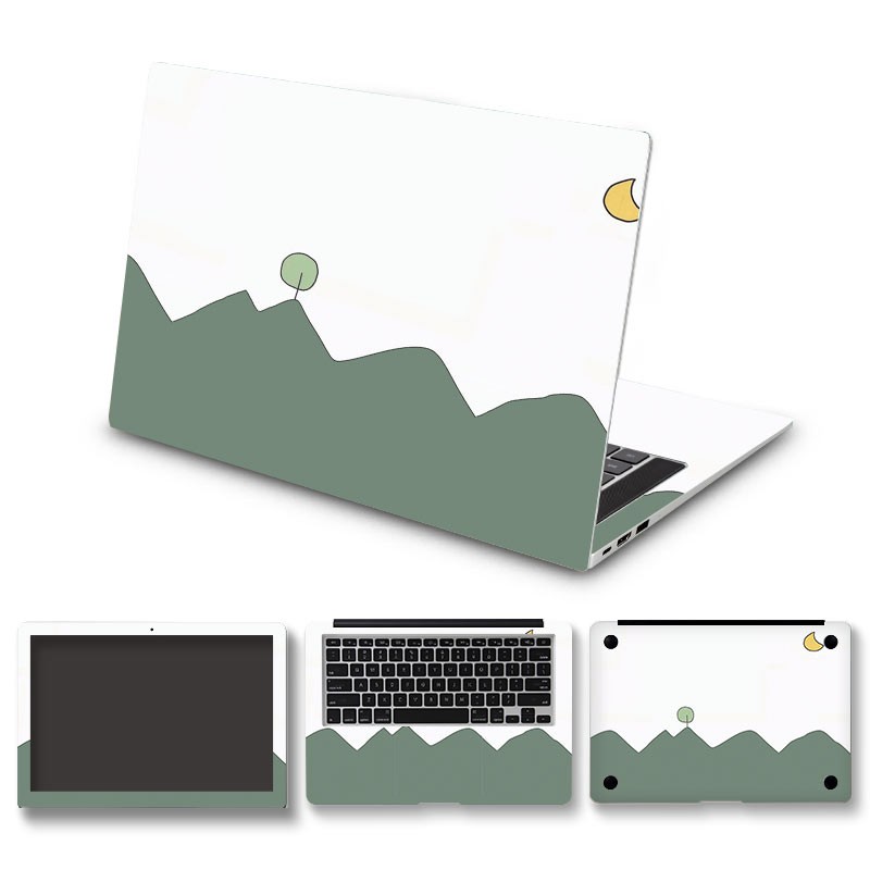 Diy Cute Cover 4 Sides Laptop Skin Sticker Decals for 12/13/14/15/16/17 ...