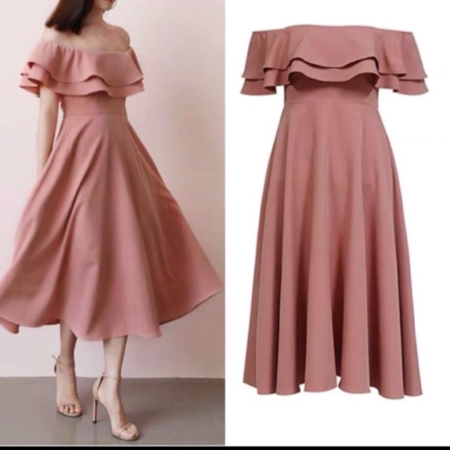 Old rose off shoulder dress sale