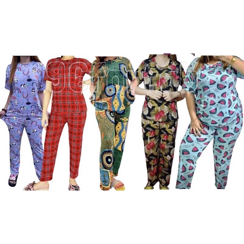 Adult Printed Terno Pajama Daily Sleepwear, Choose Size + Code (Refer