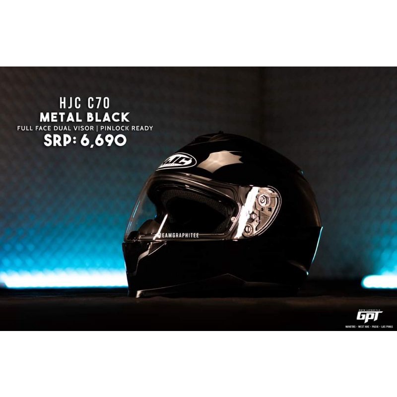 Hjc c70 metal store black