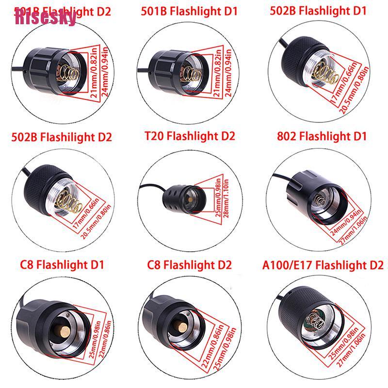 Risesky@ 9 Model Pressure Switch Controller Flashlight Torch Light Rat ...