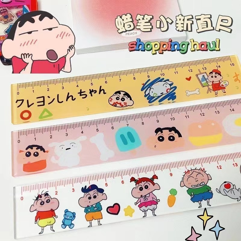 2022 New Style Cute Crayon Shin-Chan Acrylic Ruler ins Creative Color ...