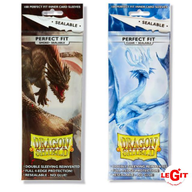 2½”x3½” Dragon Shield Perfect Fit Sealable 100ct Standard Size