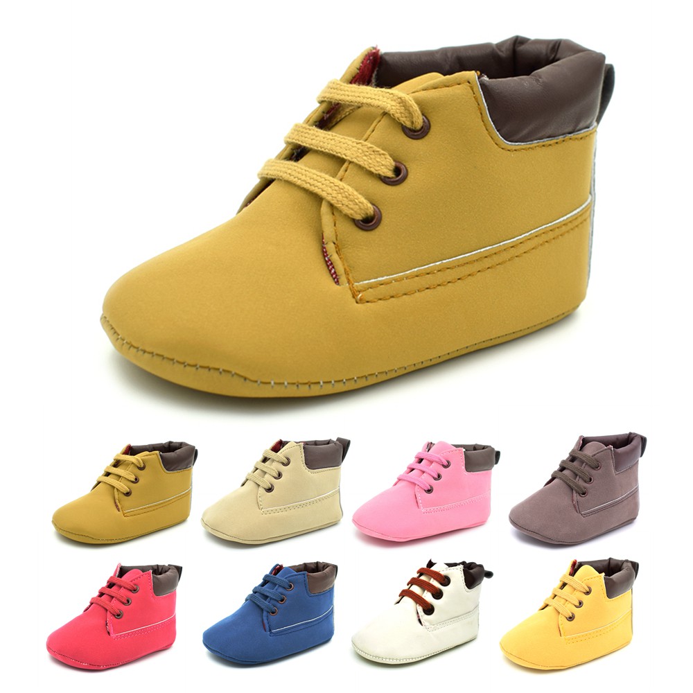 Baby Shoes Boy Newborn Infant Toddler Casual Comfor Cotton Sole Antislip PU Leather First