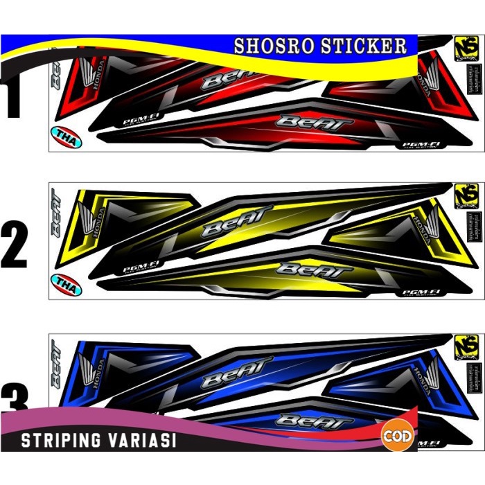 Sticker STRIPING STICKER THAILOOK HONDA BEAT FI 2013-2016 CUSTOM ...