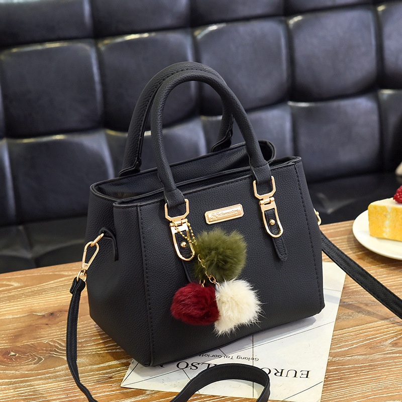 In Stock Fashion Women Sling Bag Simple Handbag Leather Larger Capacity Shoulder Bag Messenger Bag Shopee Philippines