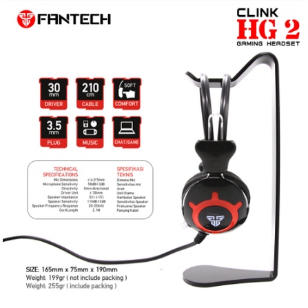 Fantech hg2 clink online headset black