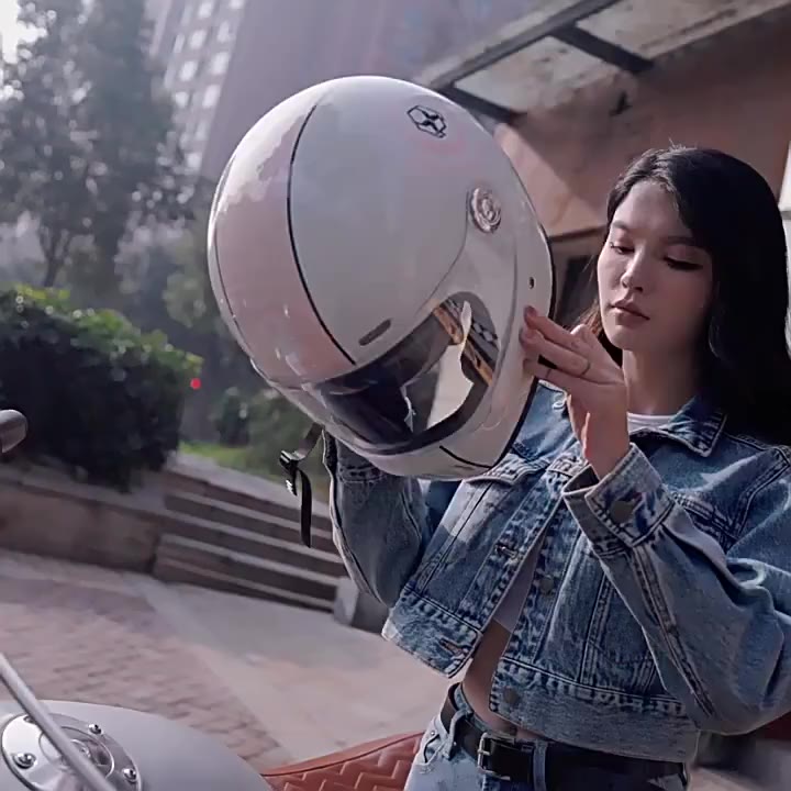 AXK 901 Double Miorr Motorcycle Full Face Helmet With ICC Sticker ...
