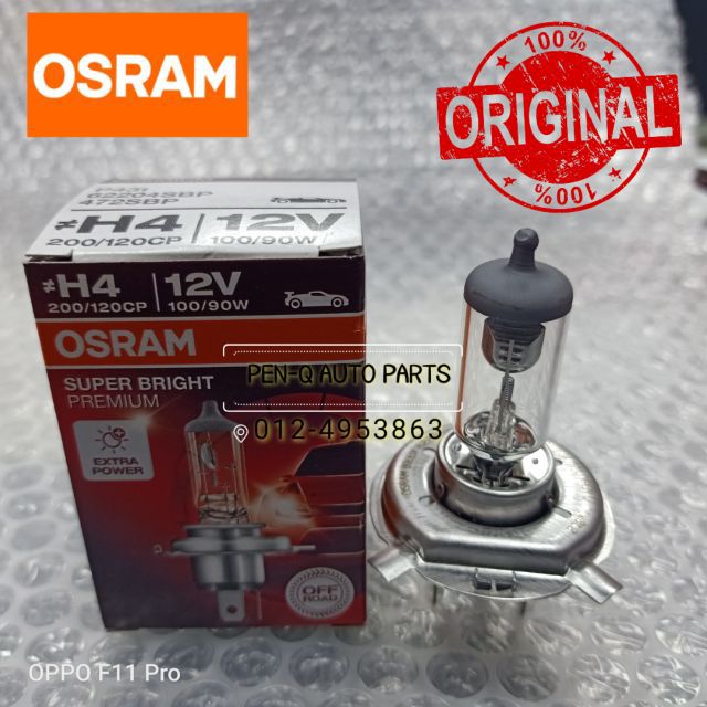 62204SBP Osram H4 Original 12V 100/90W Light Bulb (Made In Germany ...