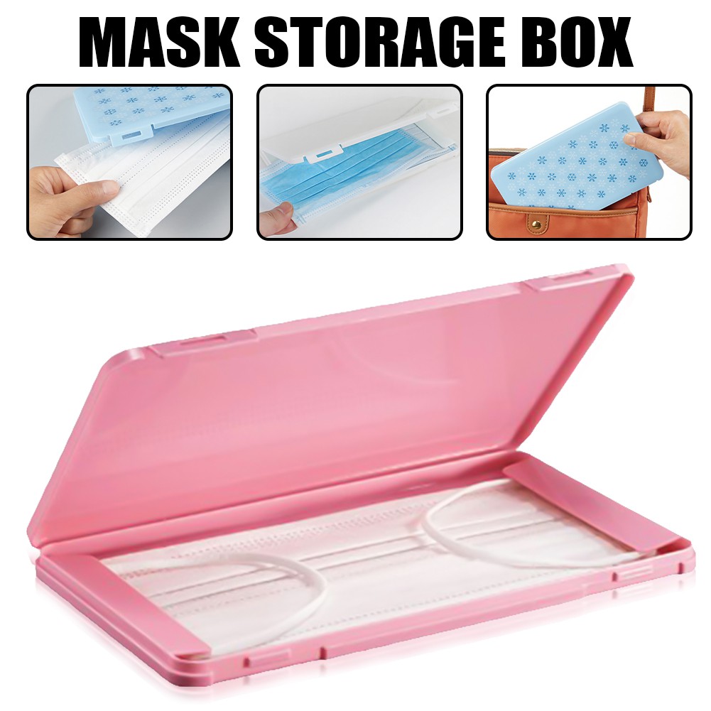 Portable Face Mask Organizer Mask Case Storage Dustproof Portable Mask