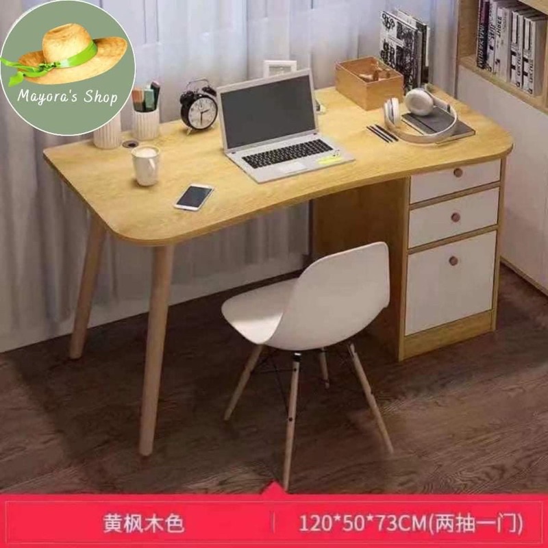 Big Scandinavian Computer Table with 3 Drawers (120x50x73CM) | Shopee ...