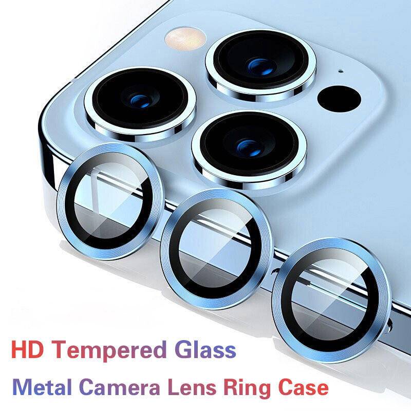 Metal Ring Camera Protector on the For iPhone 13 Pro Max Mini Color ...