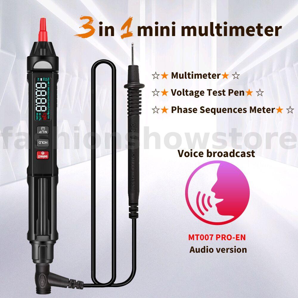 MUSTOOL 3In 1 True RMS Digital Multimeter Phase Sequences Meter Voltage ...