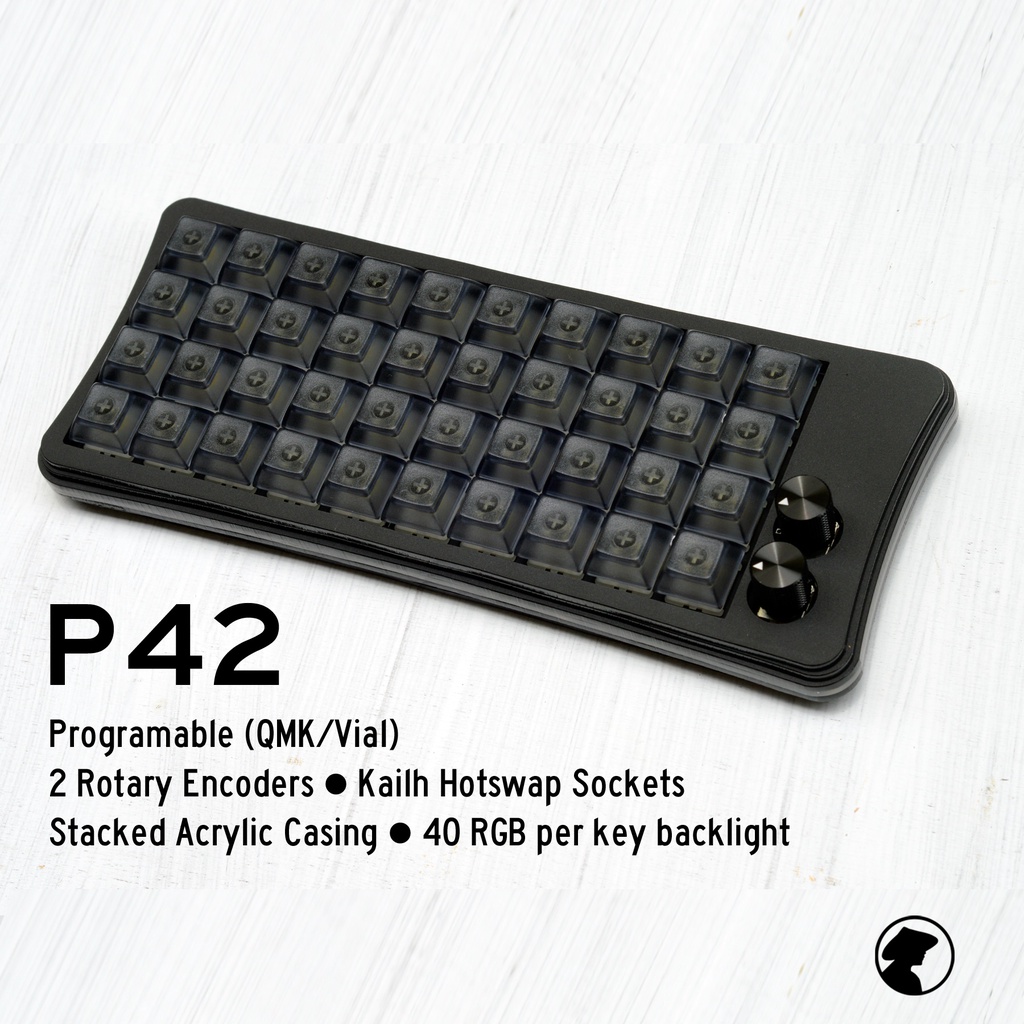 Pabile 42-Key P42 40% Mechanical Keyboard HotSwap Rotary Encoder USB ...