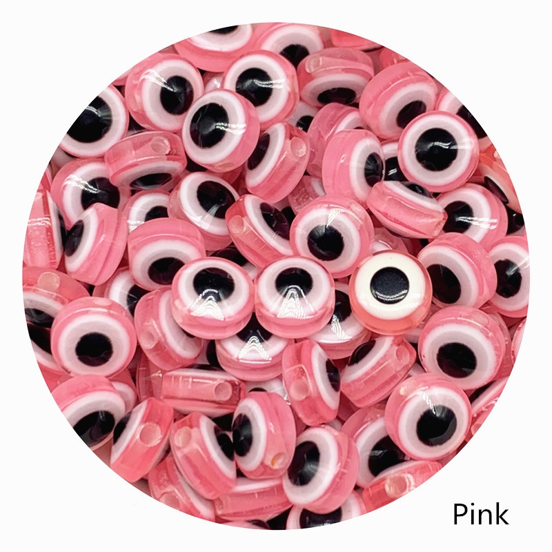 100Pcs/lot 6mm/8mm tapered evil eye resin eyeballs for DIY jewelry bracelets Shopee Philippines