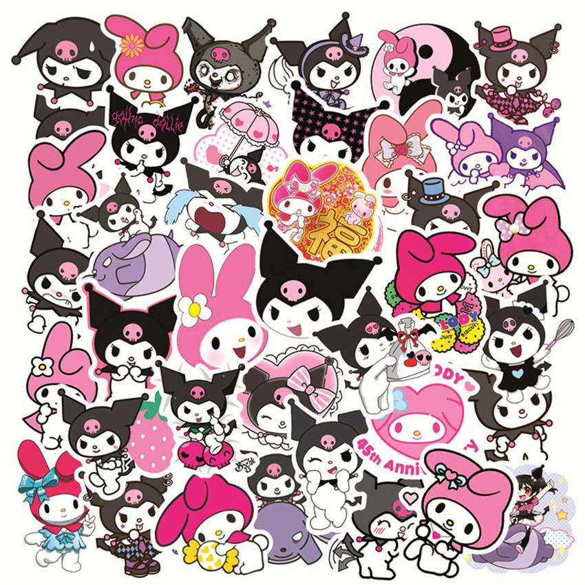 My Melody & Kuromi Series 01 - Sanrio Stickers 50Pcs/Set Anime DIY ...