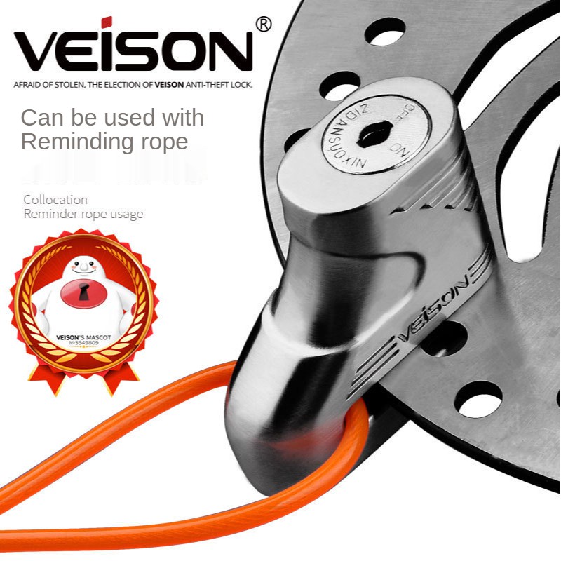 Motorcycle Veison Lock Anti Theft Disc Brake Ultra-high Strength Sturdy ...