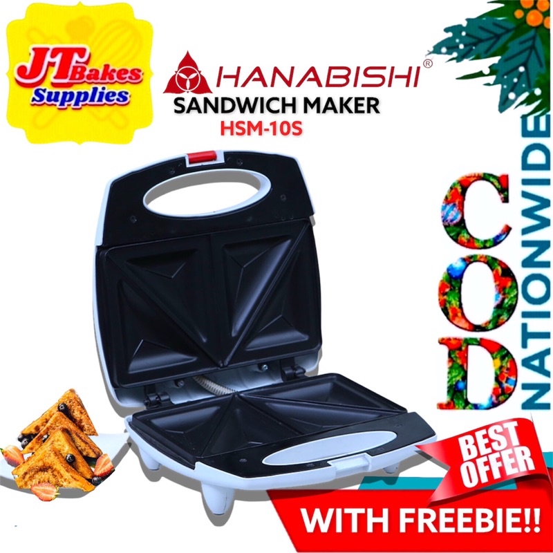 Hanabishi NonStick French Toast Sandwich Maker HSM10S with Freebie