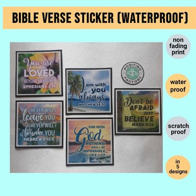 Bible Verse Waterproof Sticker in 5 Designs | Shopee Philippines