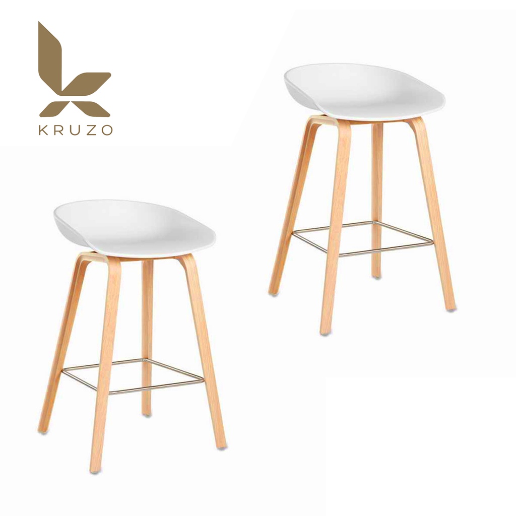 KRUZO Nuovo Vita Minimalist Bar Chair SET OF 2 | Shopee Philippines