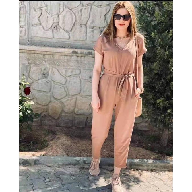 Ladies elegant ootd classy full over strechable quality jumpsuit formal daily outfit suit